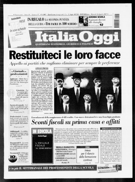 Italia oggi : quotidiano di economia finanza e politica